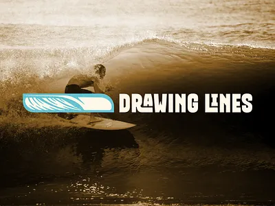 Drawing Lines Logo beach design drawing lines hand drawn hand drawn logo illustration retro retro logo retro surf logo retro surfboard logo retro wave logo summer surf surf logo surfboard tropical wave logo