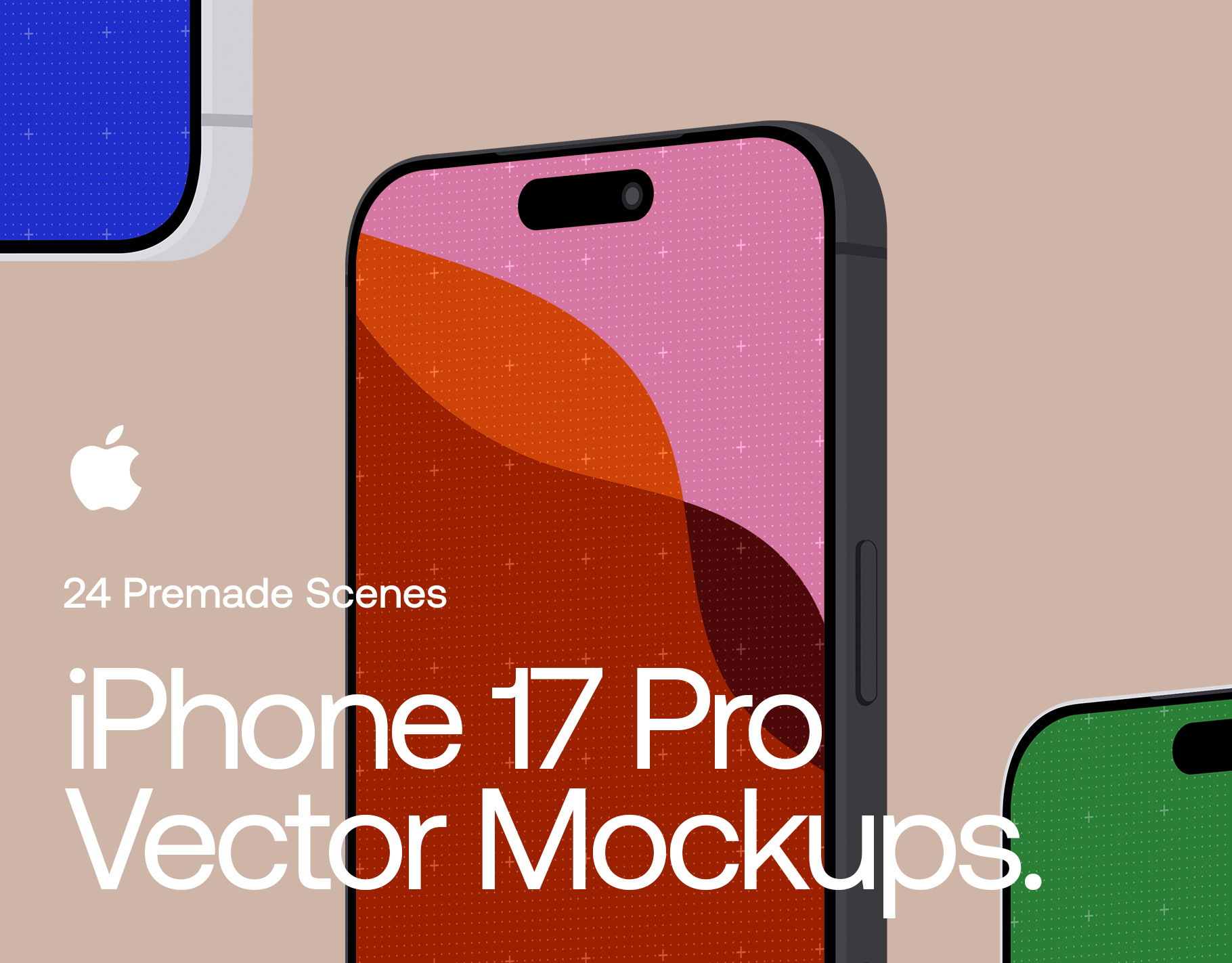 iPhone 17 Pro Vector Mockups app app design app presentation device fill flat iphone 17 iphone 17 pro iphone 17 vector iphone mockup iphone vector mockup outline smartphone ui ux vector