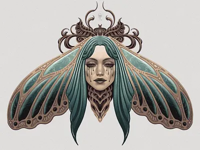 Moth Lady illustration