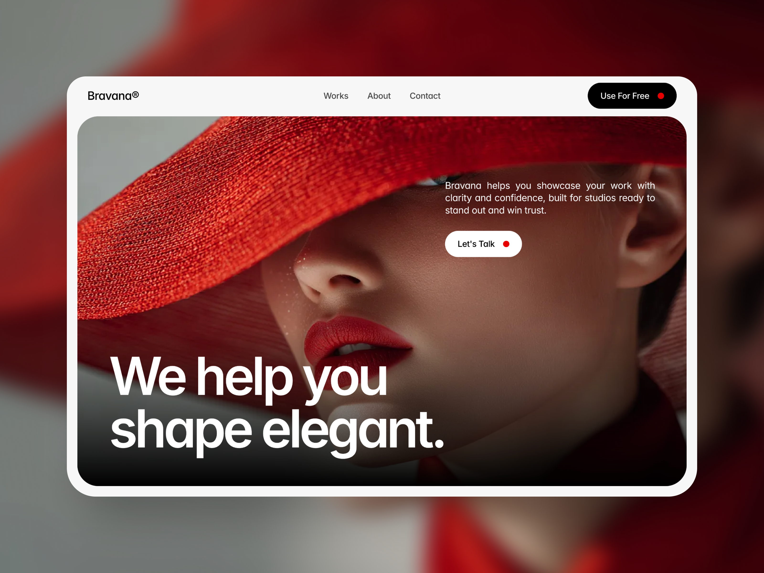 Example of Bravana — Free Digital Agency Template
