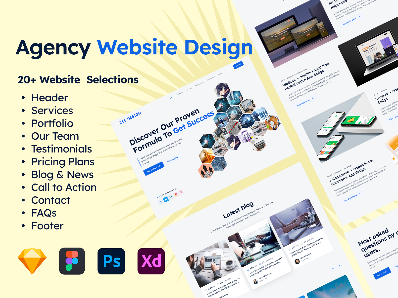 Agency Website Design by Zeeshan on Dribbble