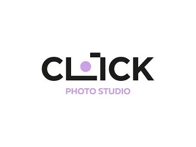 Click Photo Studio Logo brand branding camera circle click dot font logo logomark logotype minimal negative space photo photography shutter simple studio
