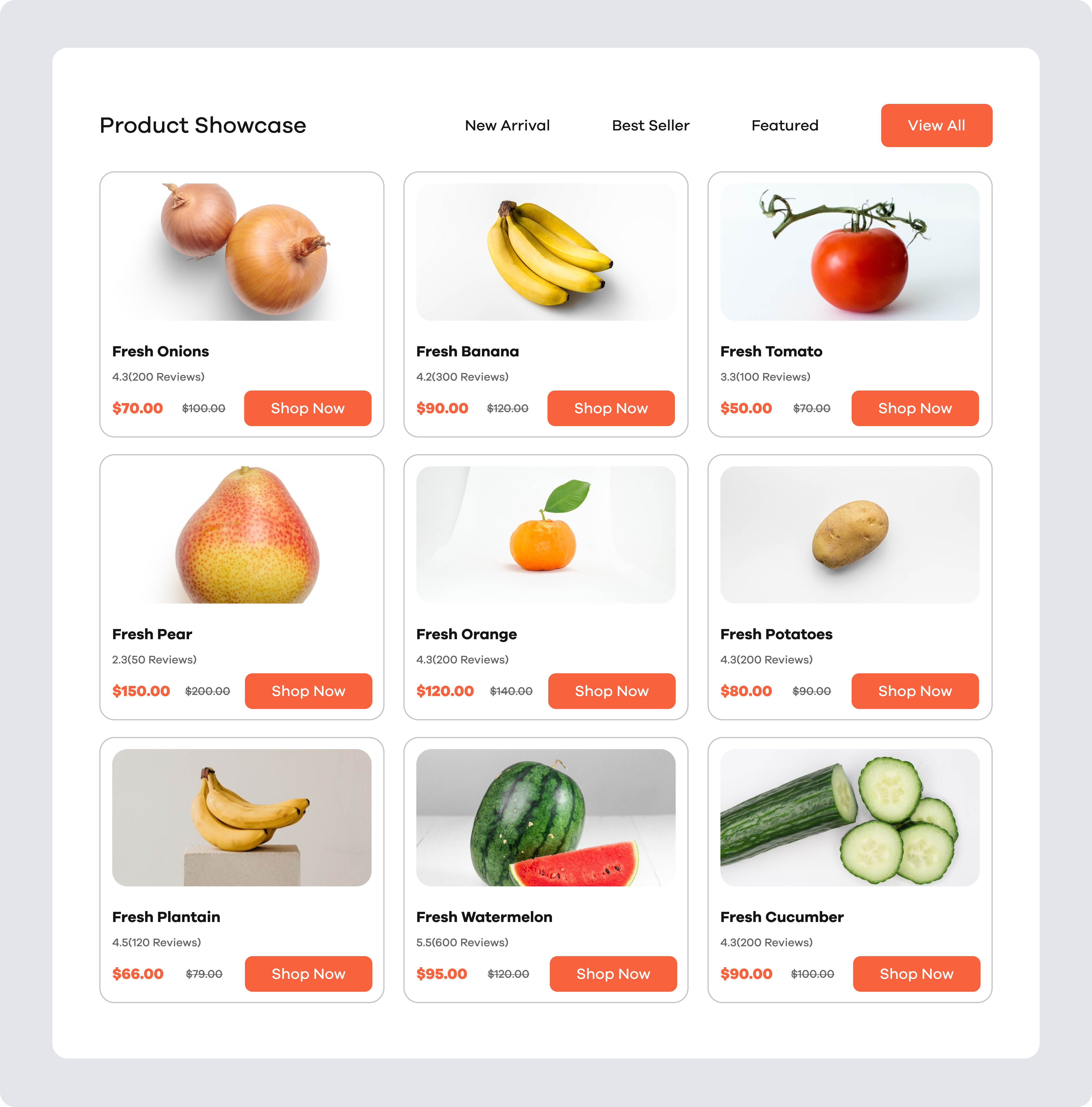Example of Vegano: Online Grocery Website UI Design