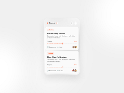 Tasks Mini Widget app clean design glass minimal mobile tasks ui web white