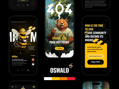 Mobile UI: BoogaHive crypto game blockchain boogahive cards characterdesign crypto cryptogame gamification graphic design illustration landingpage mobile nft ui uianimation uidesign web3 webdesign