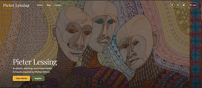 Case Study — “Pieter Lessing: Artist Portfolio Website” brand identity ui uiux web development