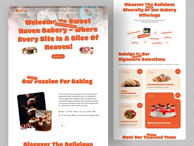 Bakery Shop Landing Page | Cake & Dessert Website Design bakery website baking cake shop cookies design dessert website ecommerce website food website homepage design interface landing page pastry startup sweet ui web design webdesign website website design