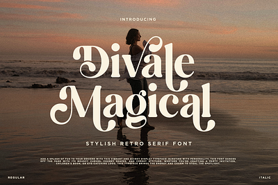 Divale Magical - Stylish Retro Serif Font branding display elegant font fonts groovy groovy font retro retro font serif serif font typography vintage vintage font