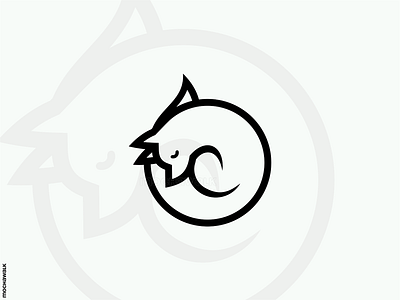 Sleeping Fox animal design fox icon iconic illustration line art logo logodesign logomark simple sleep sleeping wildlife