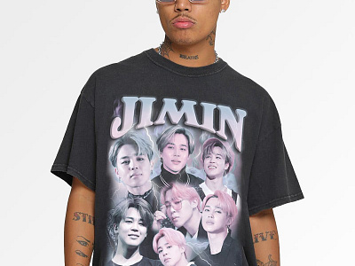 BTS JIMIN TEE - BLACK 3d animation brand identity branding branding agency design fannyshirt graphic design illustration logo logofolio motion graphics packaging shirt stationery t shirt ui