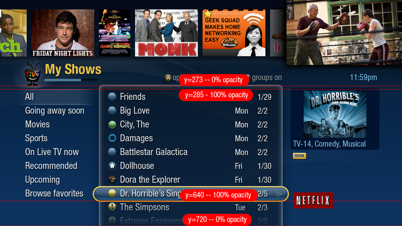 TiVo UX graphic design ui ux