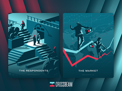 Illustrations for Crossbeam marketing design district north design illustration new hampshire nick beaulieu vector