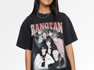 BTS BANGTAN TEE - BLACK branding fannyshirt logo shirt t shirt