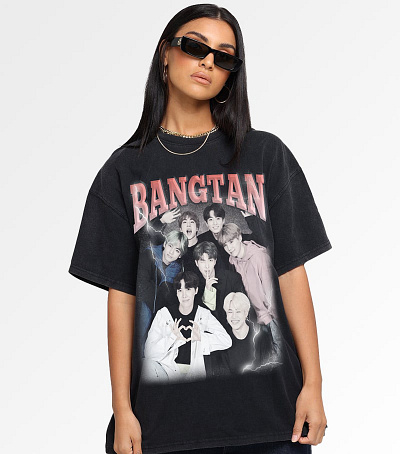 BTS BANGTAN TEE - BLACK branding fannyshirt logo shirt t shirt
