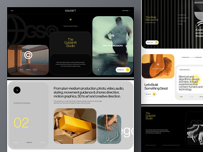 Goldsift - Creative Studio Landing Page creative creative studio design exploration landing page studio typography ui ui design ux ux design web web design website