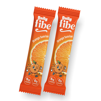 Packaging Design For Fun Fiber Stick Packet brand identity branding dailyfibe foods product graphic design label design packaging packaging design