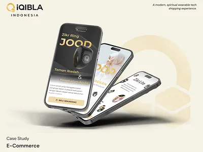iQibla Indonesia Landing Page design ecommerce landing page mobile ui ux webapp