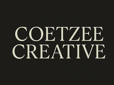 Coetzee Creative — Brand Identity & Visual Direction artdirection branding designsystem identitydesign typeography webdesign