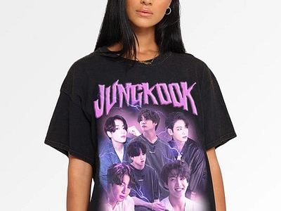 BTS JUNGKOOK SHIRT - BLACK 3d animation branding graphic design logo motion graphics ui