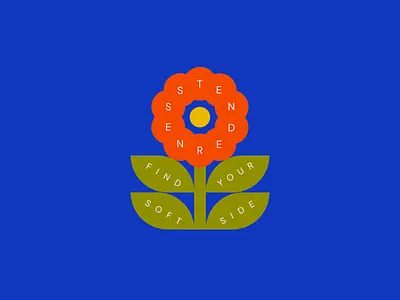 try a lil tenderness ! badge design flower graphic design illustration illustrator tender typography