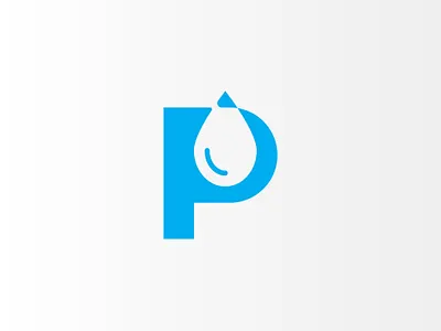Letter P Water Logo Design brand branding design icon initial p letter p lettermark logo logo design logo designer logomark mineral water logo p p icon p logo p water pipe logo plumbing logo water icon water logo