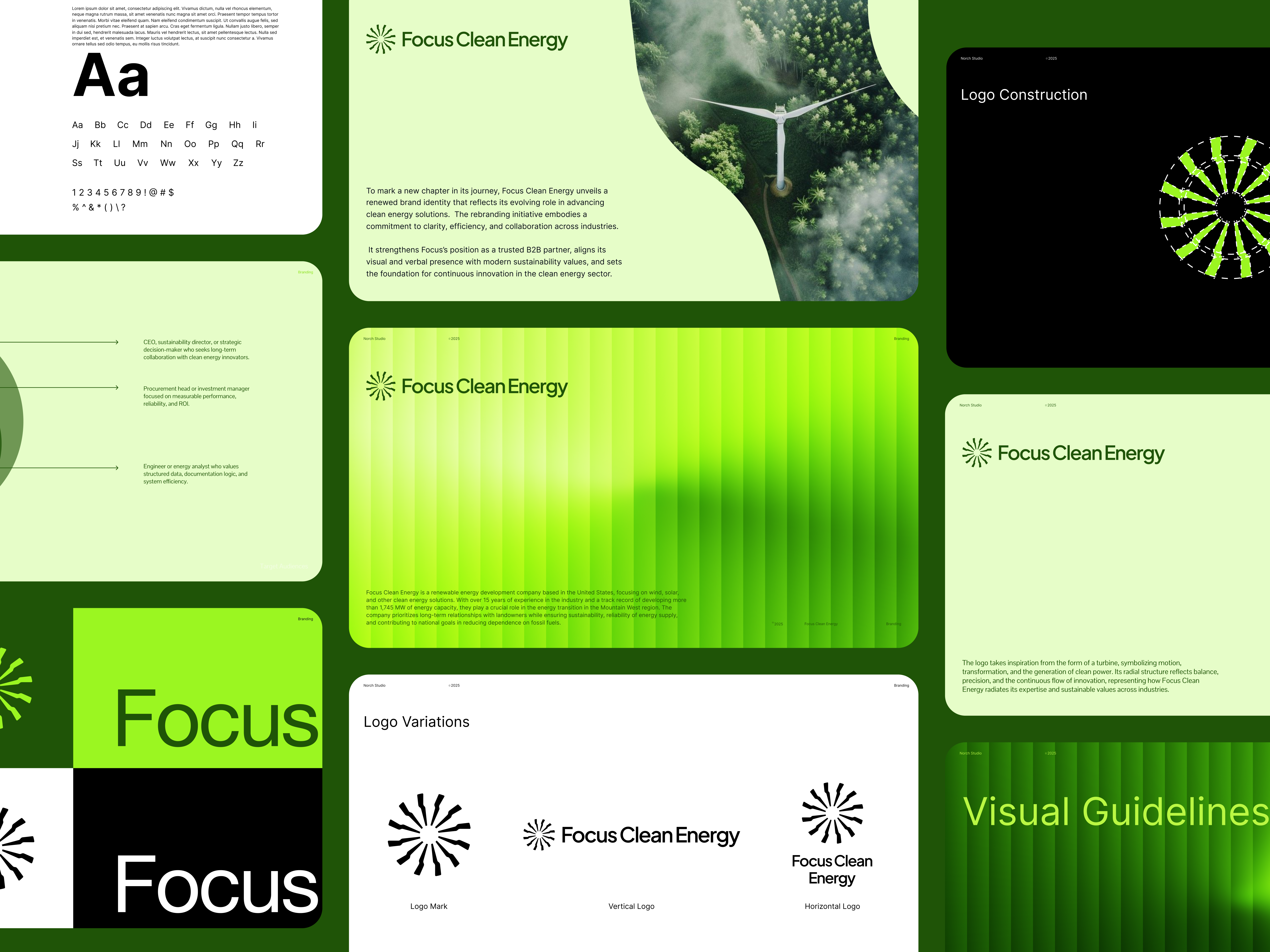 Focus Clean Energy Visual Identity & Brand System brand brand identity branding clean deck design energy focus graphic design logo pitch deck presentation ui vector visual visual guidelines visual identity