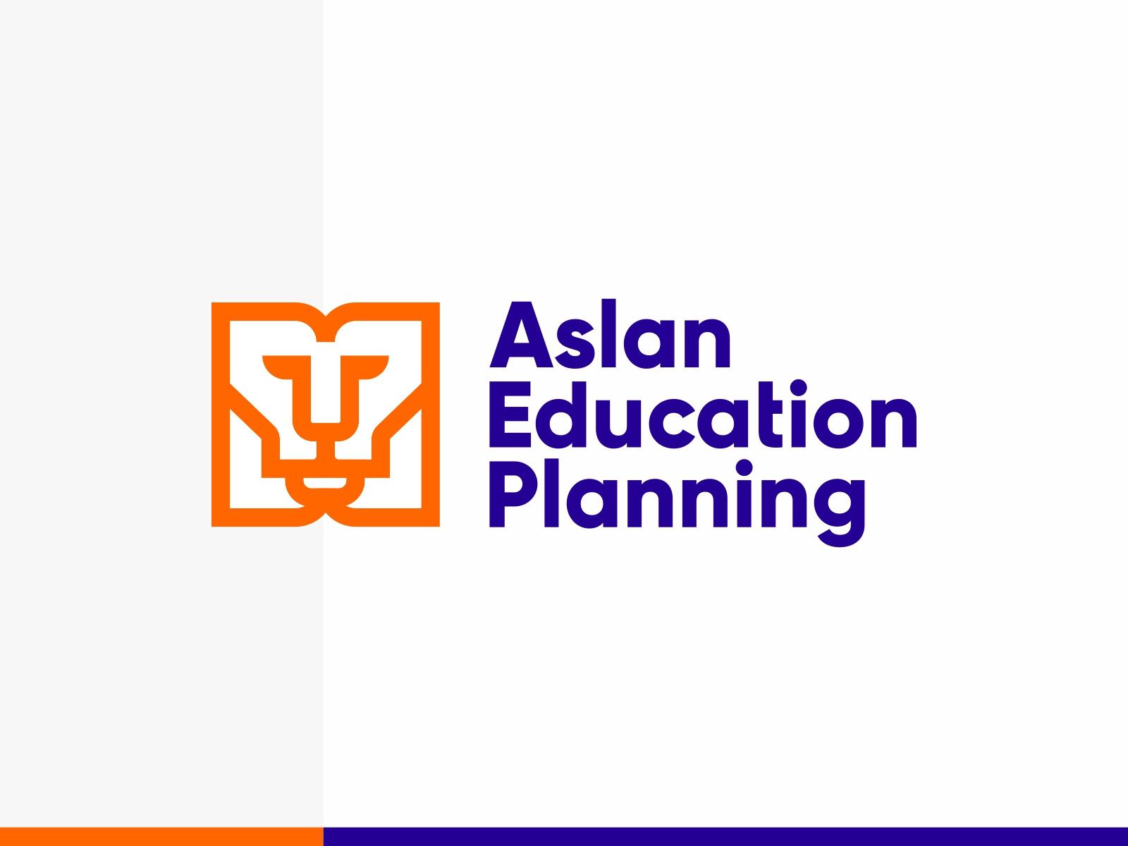 Aslan Education Planning logo design, wise lion head + book aslan branding education planning lion logo logo design
