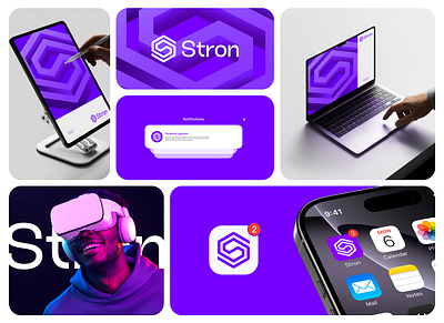 Stron- Tech Logo branding branding digital logo branding electronics logo geometric logo letter s logo logo logo design media logo modern logo purple logo s logo branding saas logo tech logo technology logo vr logo