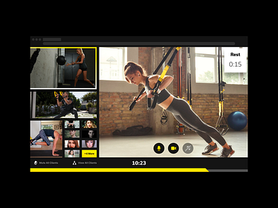 TRX Virtual Training Platform app call dark mode exercise fitness flat lifting trainer training trx ui ux video virtual web workout