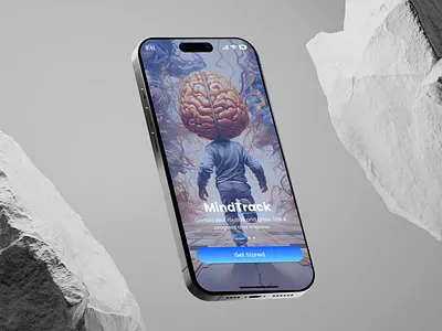 MindTrack – Health & Habit Tracker - Splash Screen appconcept appdesign cleaninterface creativeapp dailytracker habittracker healthapp iosdesign mindfulness mindtrack mobileappdesign mobileui modernui productivityapp splashscreen startupdesign uiux userinterface uxdesign wellnessapp
