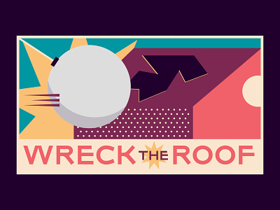 Wreck the Roof design illustrated illustration pop sermon series