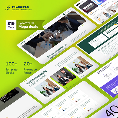 Business Consulting Templete 3d branding graphic design ui