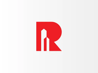 Letter R Building Logo Design apartment brand identity branding building construction design icon initial r letter r lettermark logo logo design logomark minimalist logo negative space r r building r icon r logo real esate