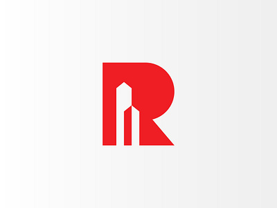 Letter R Building Logo Design apartment brand identity branding building construction design icon initial r letter r lettermark logo logo design logomark minimalist logo negative space r r building r icon r logo real esate