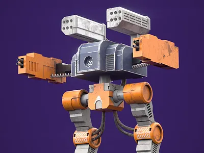 Robot - Hard Surface 3D Modeling 3d 3d art 3d artwork 3d model 3d modeling artwork branding design hard surface ui