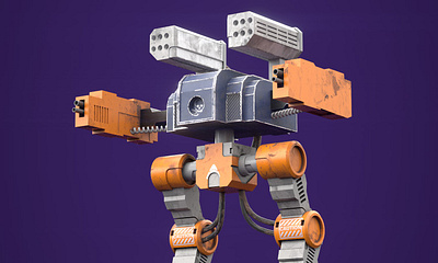 Robot - Hard Surface 3D Modeling 3d 3d art 3d artwork 3d model 3d modeling artwork branding design hard surface ui