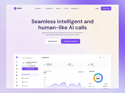 Call AI – Sales Automation Platforms ai saas call platform ai saas dashboard ai saas website ai web app design animation branding call center platform crm dashboard design interface product product design saas service startup ui ux wavespace web web app web design