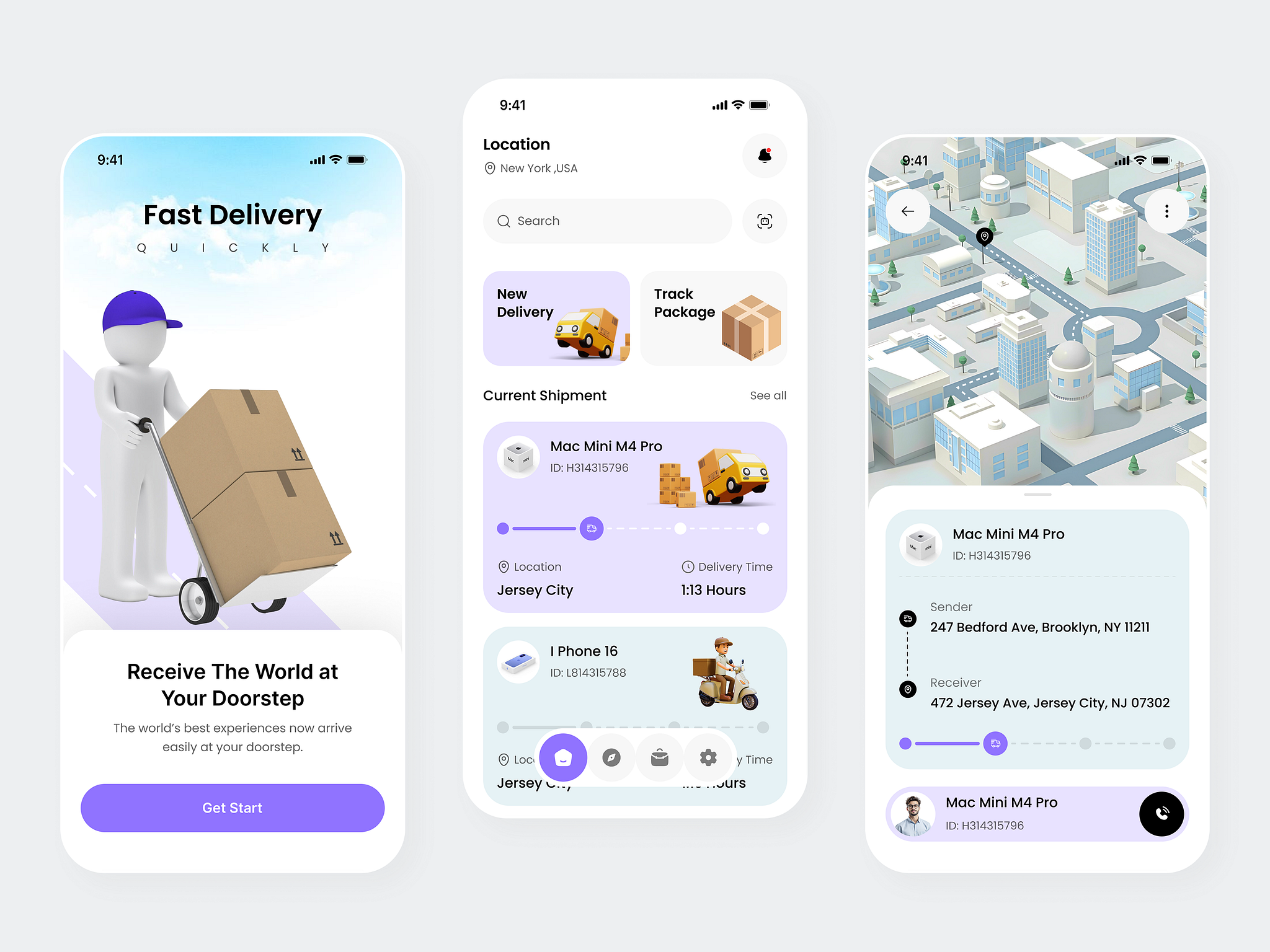 Parcel Delivery App Design by Helal Hossain on Dribbble
