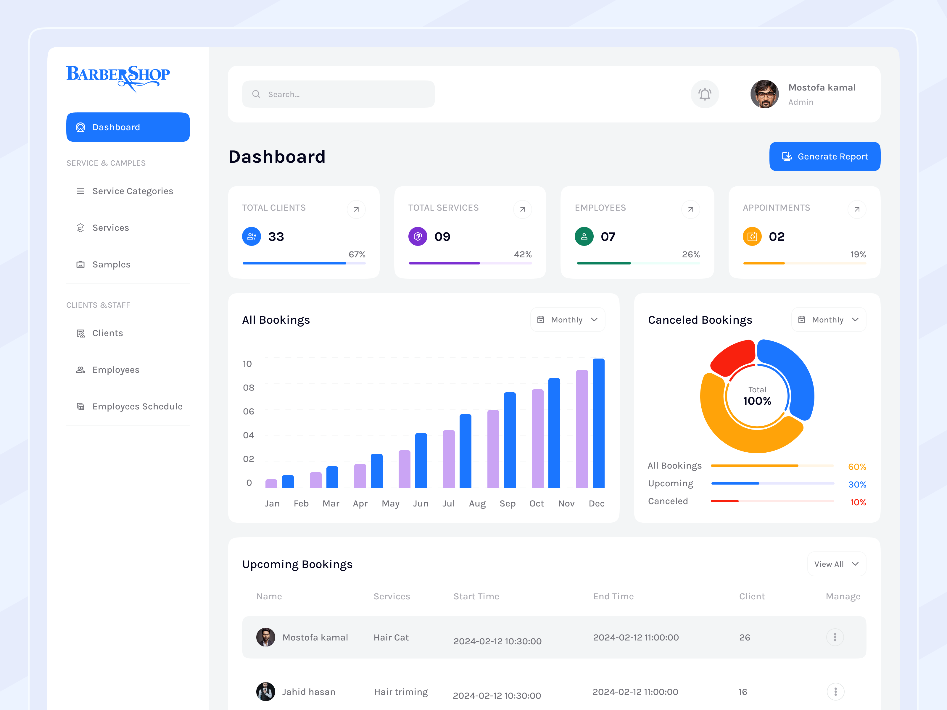 Barber shop Dashboard appointment dashboard appointment management barber dashboard barber ui barbershop booking barbershop ux booking dashboard booking system customer dashboard dashboard dashboard design dashboard ui hair salon design haircut dashboard mobile responsive dashboard salon dashboard salon management ui user interface design