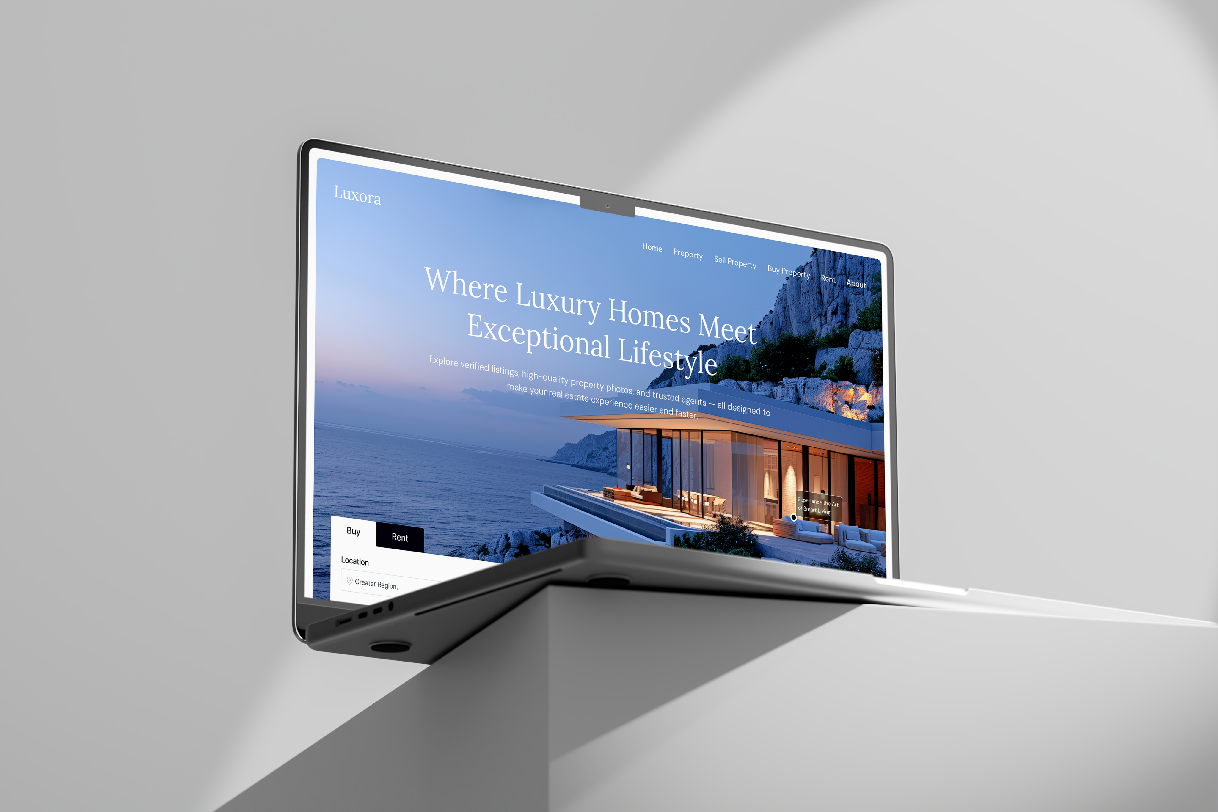 Luxora — Designing a Luxury-First Real Estate Interface animation branding clean ui design figma design landing page ui uxdesign website design