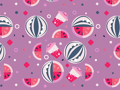 Vector Pattern. Fruit illustration lemonade pattern vector