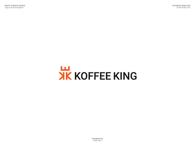 Koffee King Logo Modern Design adobe illustrator brand identity brand logo branding guidelines branding mockup coffee creative logo custom logo dribbble flat logo iconic logo design logo design branding logo presentation marufiam modern logo orange visual identity