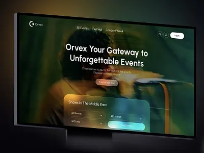 Concert Ticket Booking Hero Design clean interface concert concert booking concert ui design hero hero section landing page music concert landing page music event landing page ticket ticket booking ticket landing page ui ux web design