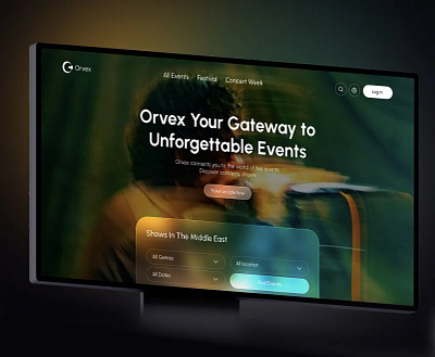 Concert Ticket Booking Hero Design clean interface concert concert booking concert ui design hero hero section landing page music concert landing page music event landing page ticket ticket booking ticket landing page ui ux web design