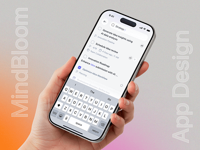 Idea Management Mobile App ai app ai idea generate ai powerd app android app design artificial intelligence chatbot data science deep learning idea management app ios machine learning neural network search search screen search ui smart idea management tracker app ui ux user interface
