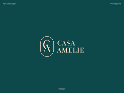 Casa Amelie Logo Design adobe illustrator brand identity brand logo branding guidelines branding mockup custom logo dribbble home decor logo design logo design branding logo designer logo presentation logomark logos logotype luxury marufiam modern logo visual identity
