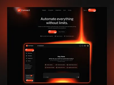 Workflow AI Automation website ai automation landing page modernui saas saas dashboard saas website ui ux website workflow workflow automation