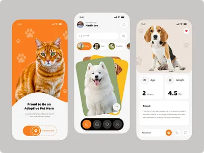 Pet Adoption Mobile App – Find Your Perfect Furry Friend adoptionapp animallovers animalrescueapp app design appconcept appdesign ios design mobile app mobileappdesign pet pet adaptation app pet marketplace petadoptionapp petcare app petcareapp petlovers petrescue shelterpets uidesig uxdesign