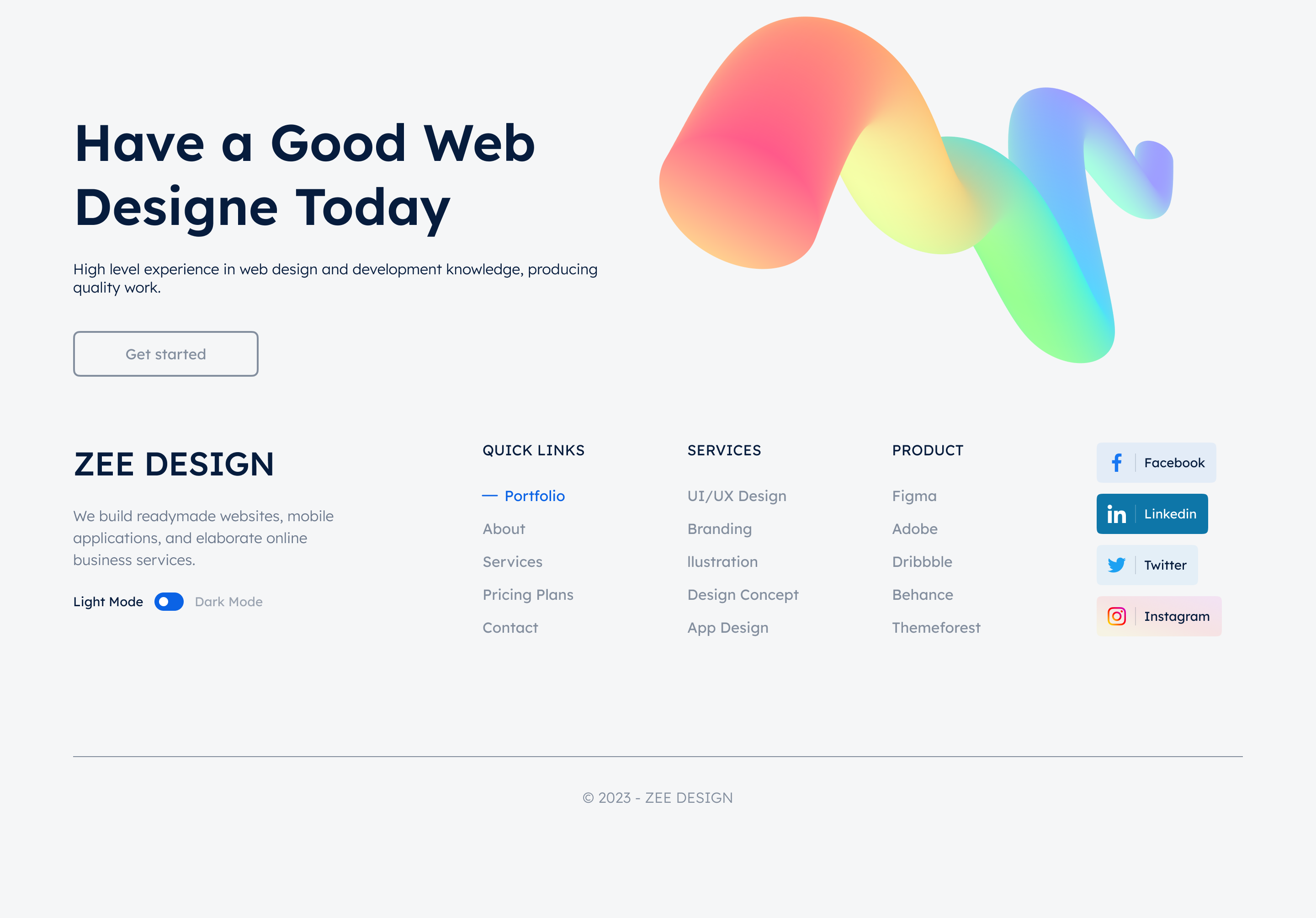 Example of Custom Landing Page Design – UI UX
