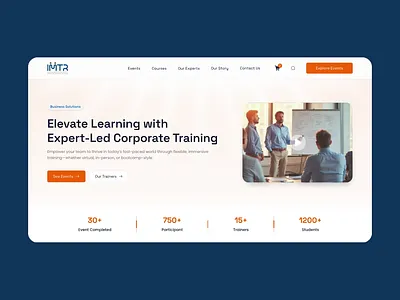 Training and Workshop Website UI/UX Design education figma lms nukta solutions uiux website design